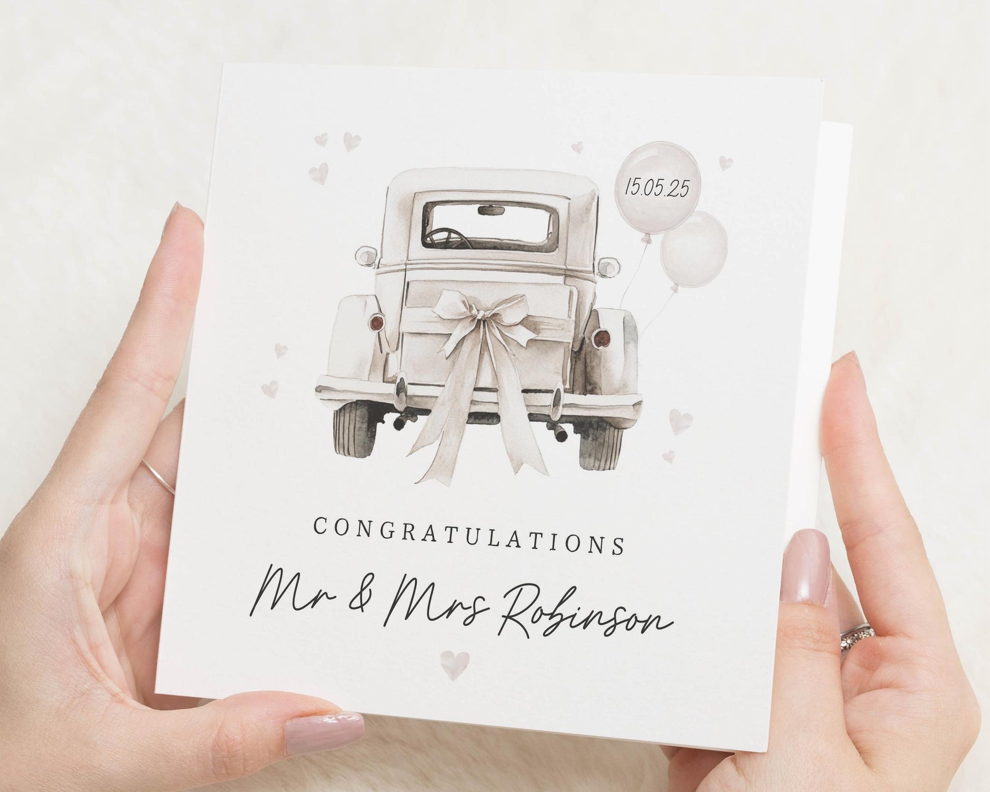 Wedding Card, Personalised Wedding Card, Congratulations Card, Mr and Mrs Card, Wedding Day Card, Custom Name Card