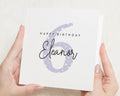 6th Birthday Card for Girl, Personalised Birthday Card, Birthday Card for Daughter, Birthday Card for Granddaughter, Custom Age Card