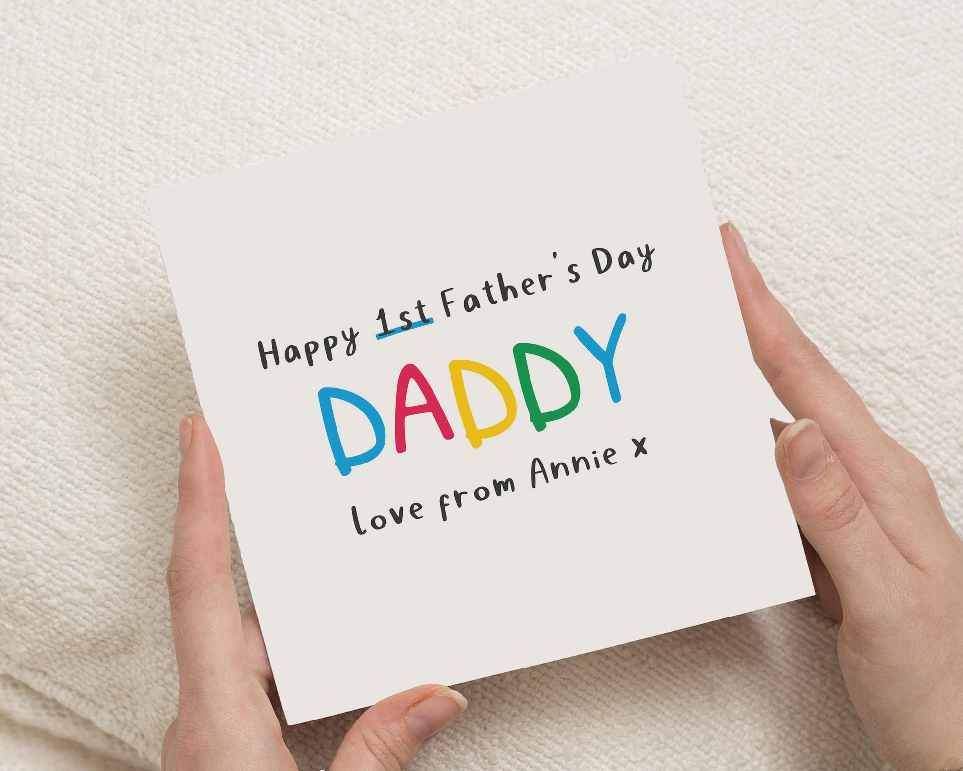 1st Fathers Day Card Daddy, Fathers Day Card from Baby, First Fathers Day Card, Personalised Fathers Day Card, Fathers Day Card for Him