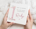 1st Birthday Card for Granddaughter, Personalised Birthday Card, Birthday Card for Girl, First Birthday Card, Cute Floral Card