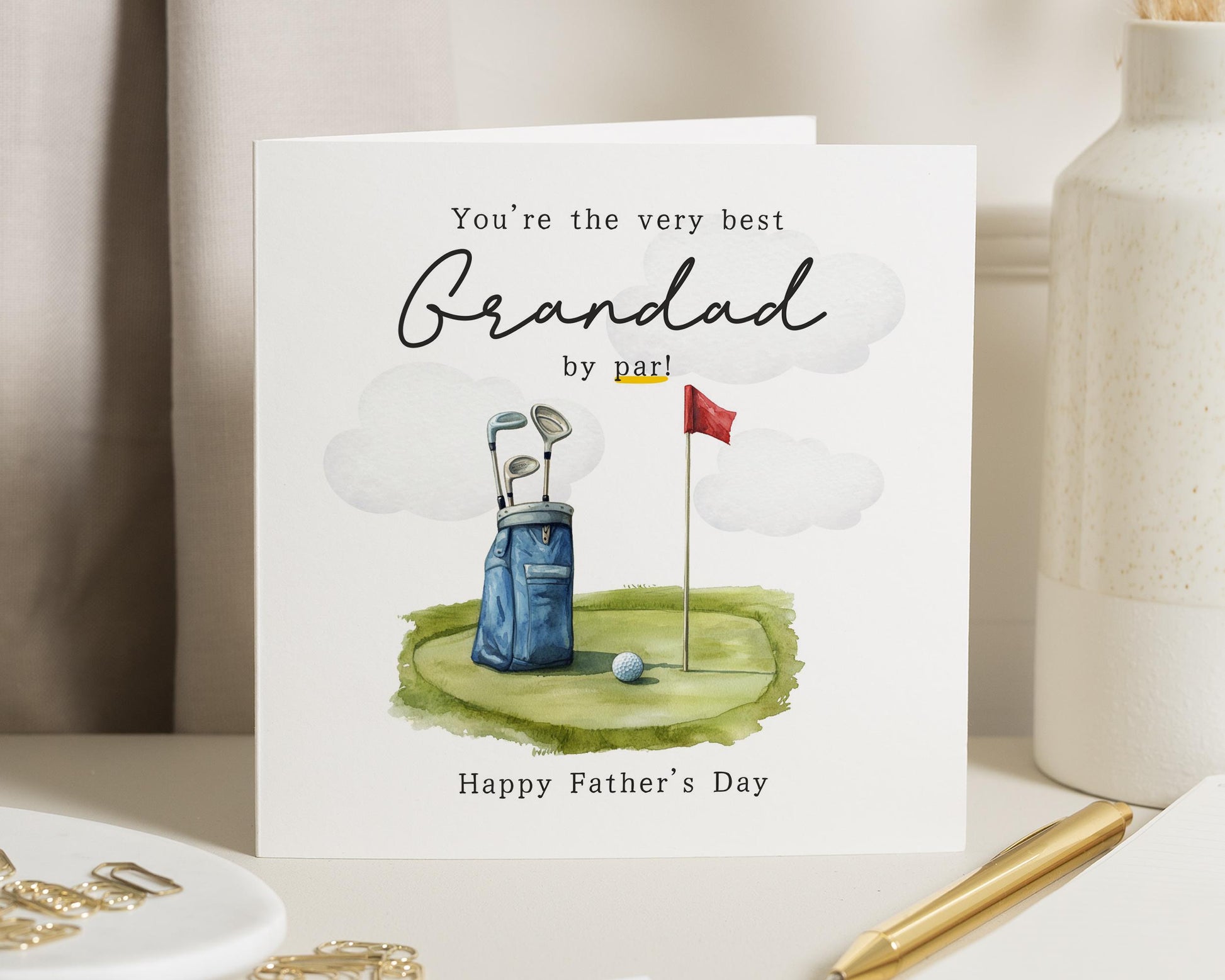 Fathers Day Card for Grandad, Grandad Fathers Day Card, Golf Card for Grandad, Fathers Day Card for Him, Happy Fathers Day Card