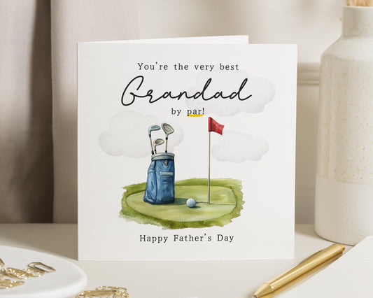 Fathers Day Card for Grandad, Grandad Fathers Day Card, Golf Card for Grandad, Fathers Day Card for Him, Happy Fathers Day Card