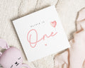 1st Birthday Card for Girl, Personalised First Birthday Card, One Year Old Birthday Card, Custom Birthday Card for Daughter