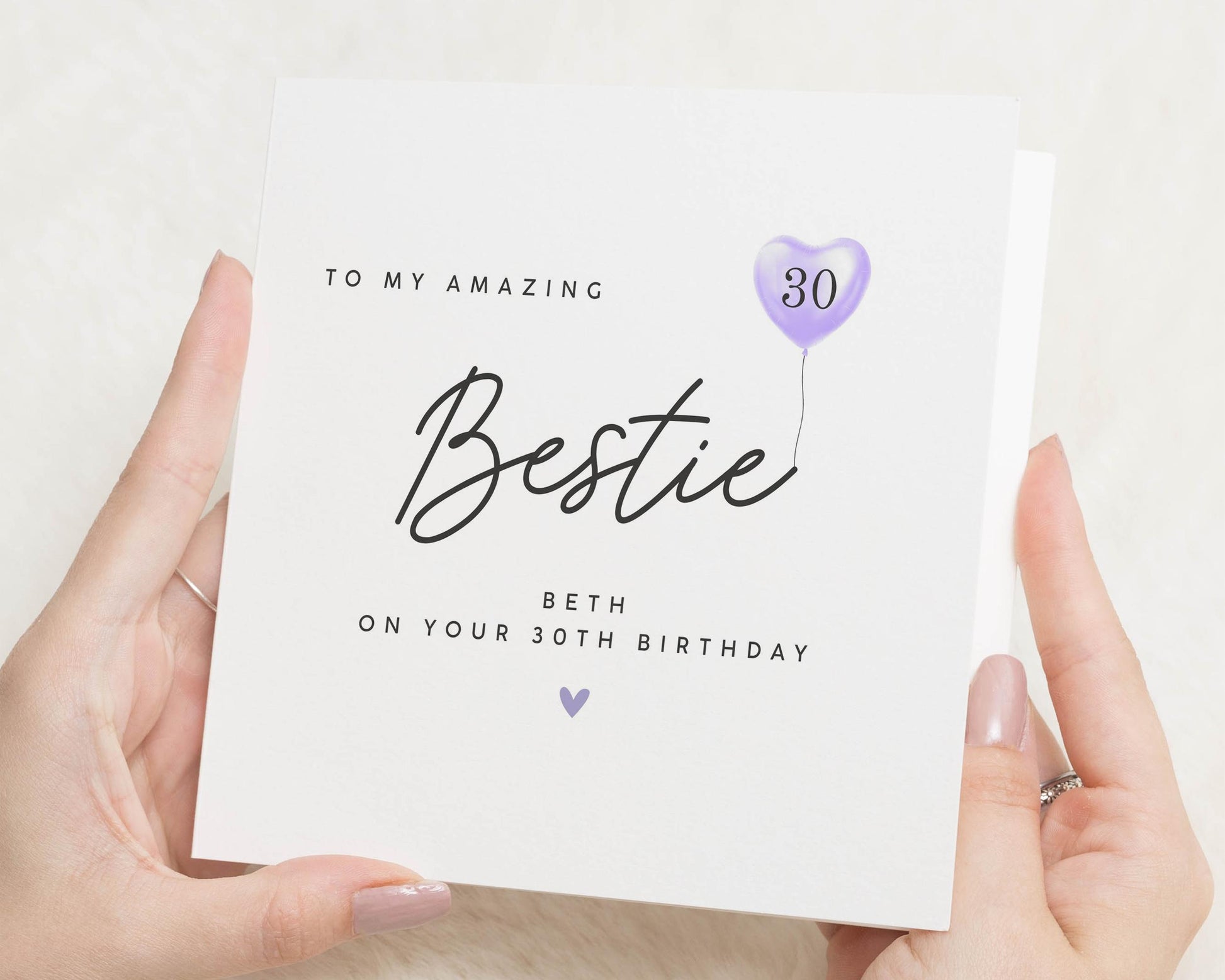 30th Birthday Card for Best Friend, Bestie Birthday Card, Personalised Birthday Card for Her, 30th Birthday Card for Women