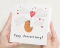 Anniversary Card, Capybara Anniversary Card, Cute Animal Anniversary Card, Personalised Anniversary Card, Anniversary Card for Him or Her
