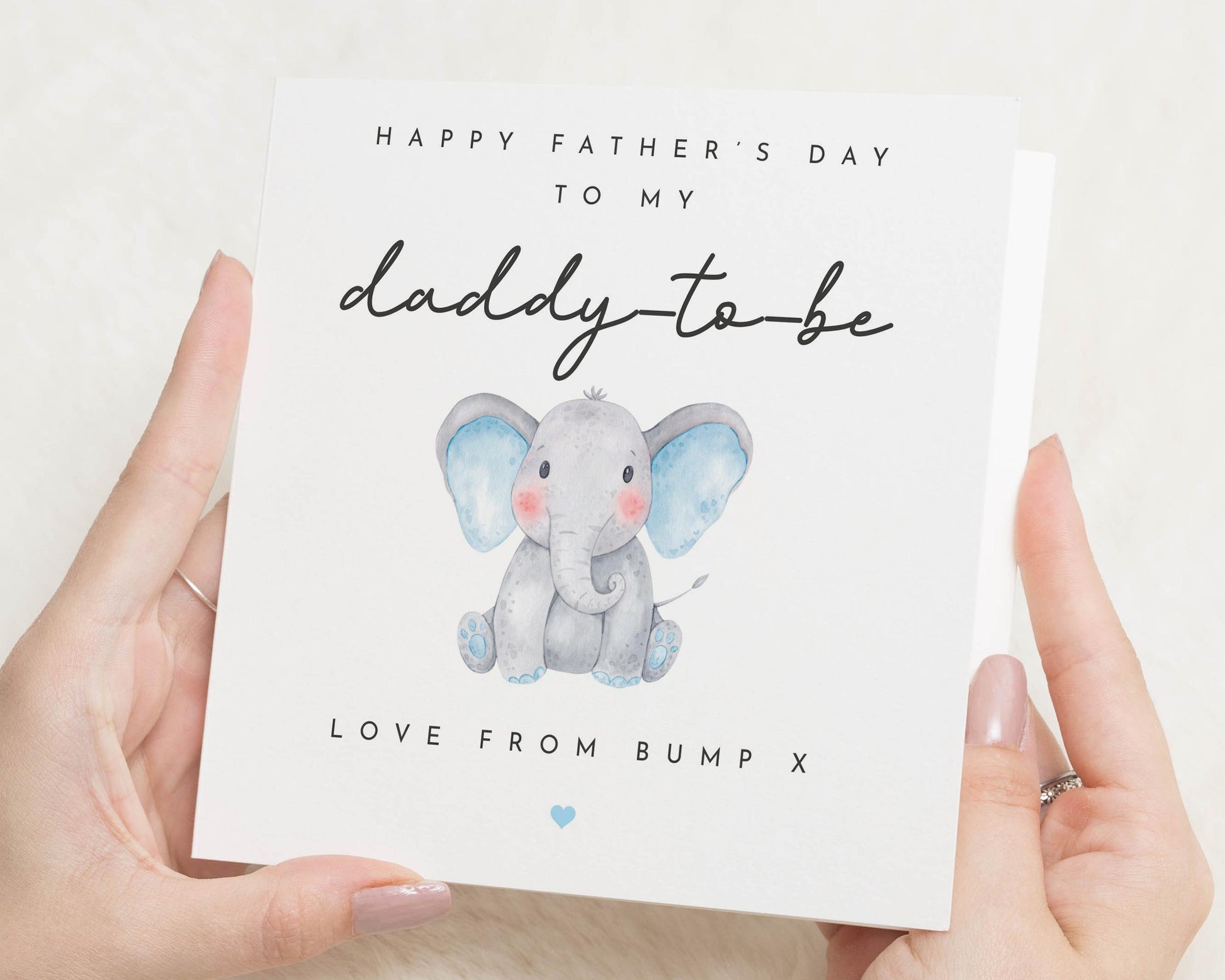 Fathers Day Card From Bump, Daddy To Be Card, Fathers Day Card For Dad To Be, Elephant Card, Cute Fathers Day Card, Daddy To Be Gift