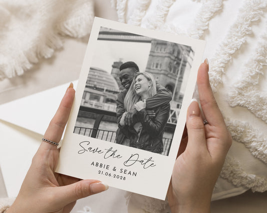 Personalised Save the Date Card, Photo Save the Date Card, Wedding Save the Date, Custom Save the Date, Simple Save the Date Card