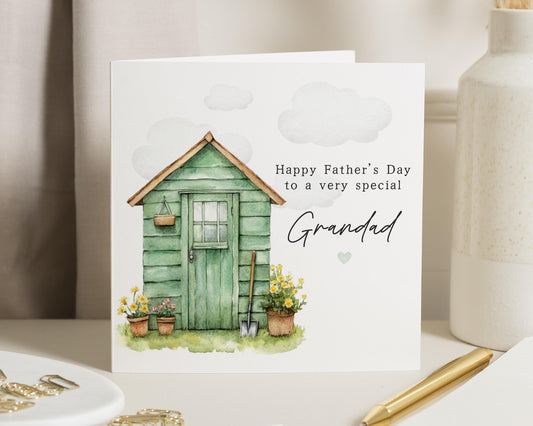 Fathers Day Card for Grandad, Grandad Fathers Day Card, Special Grandad Card, Fathers Day Card for Him, Garden Shed Card