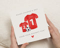Fathers Day Card for Dad, Personalised Football Shirt Card, Fathers Day Card from Son, Cute Fathers Day Card, Football Dad Card