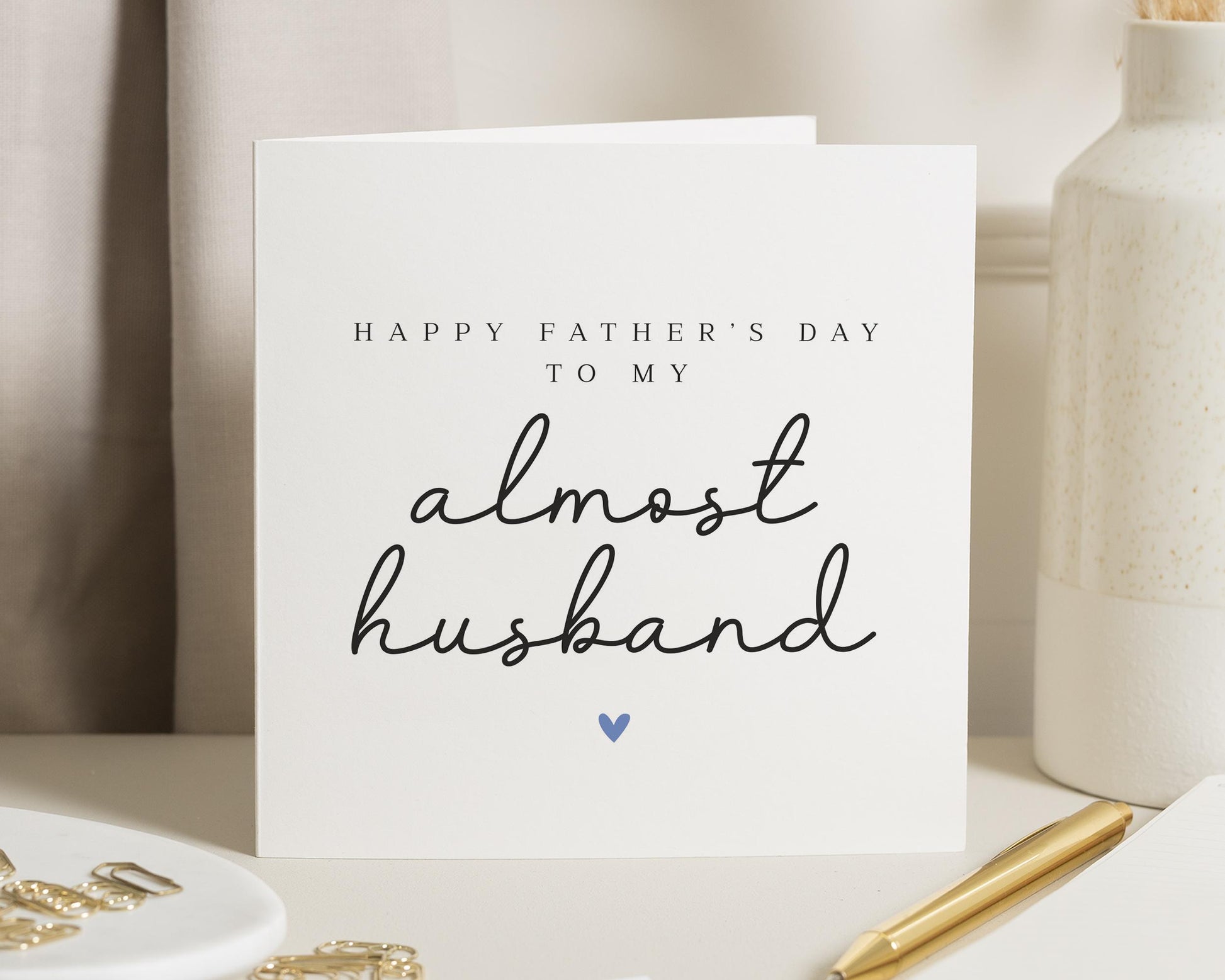 Fathers Day Card for Fiancé, Almost Husband Fathers Day Card, Card for Him, Personalised Fathers Day Card, Cute Fathers Day Card