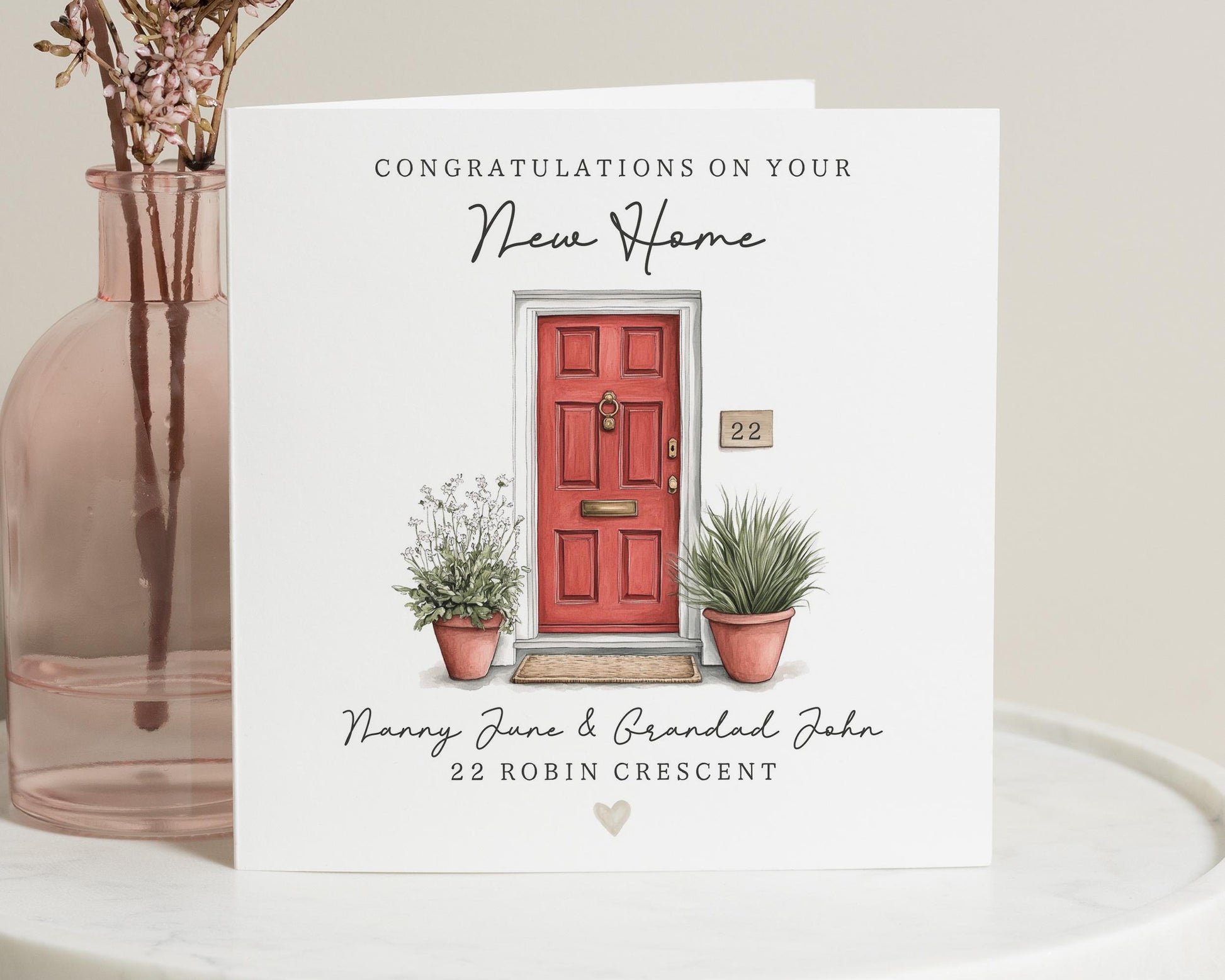 New Home Card, Personalised New Home Card, Housewarming Card, Congratulations Card, New Home Card for Couple, Custom Address Card