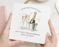 Engagement Card, Congratulations Engagement Card, Personalised Engagement Card, Champagne Engagement Card, Card for Couple