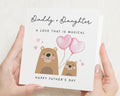 Fathers Day Card from Daughter, Daddy and Daughter Card, Cute Bear Fathers Day Card, Fathers Day Card for Dad, Happy Fathers Day Card
