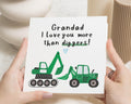 Grandad Birthday Card, Birthday Card for Grandad, I Love You More Than Diggers, Cute Grandad Card, Digger Birthday Card