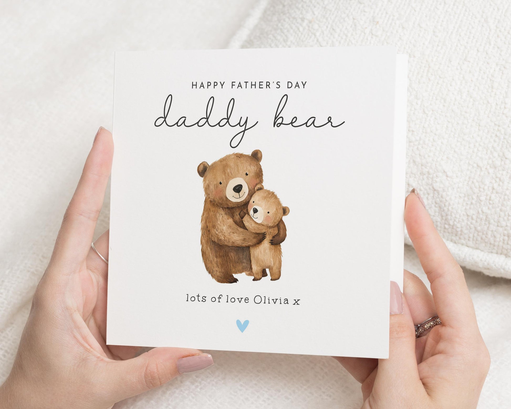 Fathers Day Card Daddy Bear, Fathers Day Card from Daughter, Cute Bear Card, Personalised Fathers Day Card, Daddy Card, Fathers Day Gift