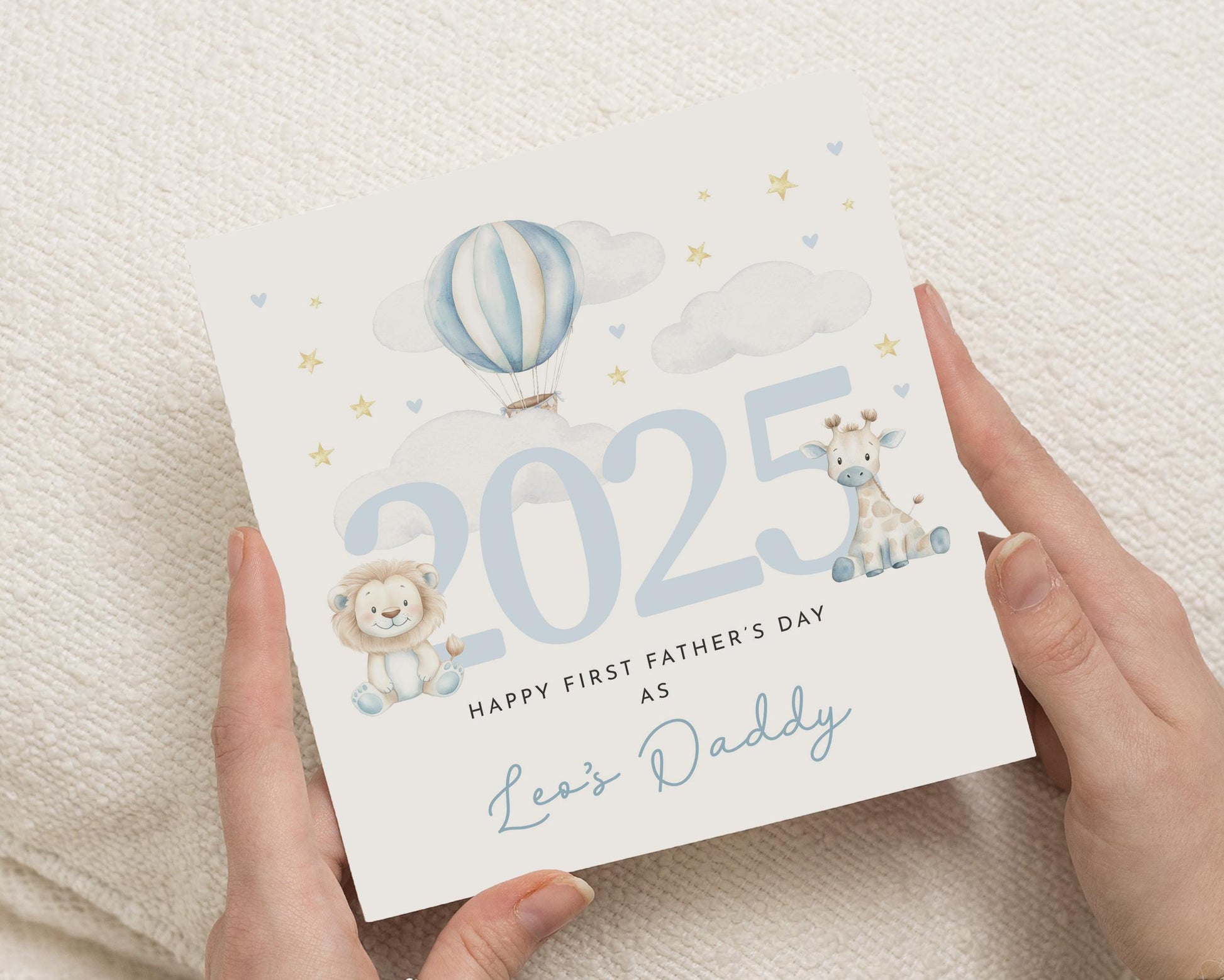 First Fathers Day Card, Fathers Day Card from Baby, Personalised Fathers Day Card, Daddy Card, 2025 Fathers Day Card, Cute Animal Card