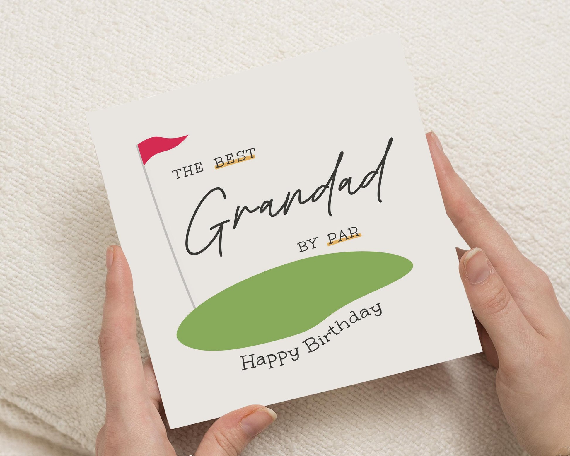 Birthday Card for Grandad, Golf Birthday Card for Him, Grandad Birthday Card, The Best Grandad by Par, Funny Birthday Card