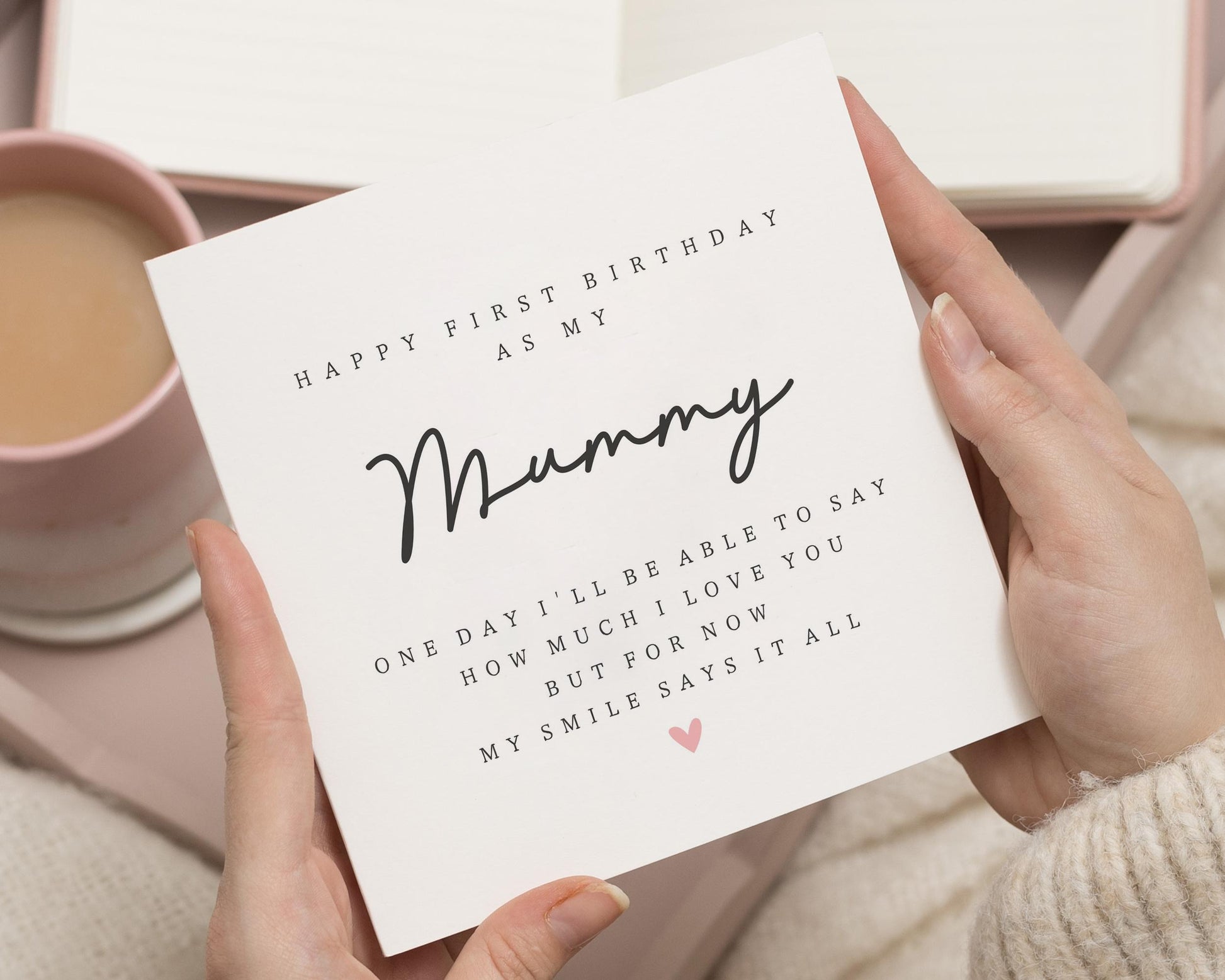 First Birthday Card for Mummy, Birthday Card from Baby, Personalised Card for Mum, 1st Birthday Card for Her, Cute Birthday Card