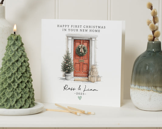 First Christmas In New Home Card, Personalised Christmas Card, New Home Christmas Card, Couple Christmas Card, Custom Christmas Card