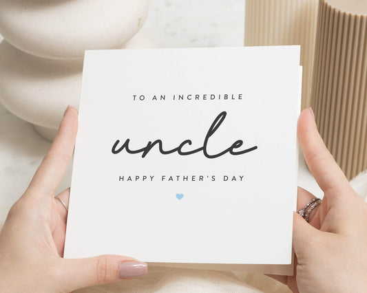 Fathers Day Card for Uncle, Happy Fathers Day Card, Fathers Day Card for Him, Uncle Fathers Day Card, Simple Fathers Day Card