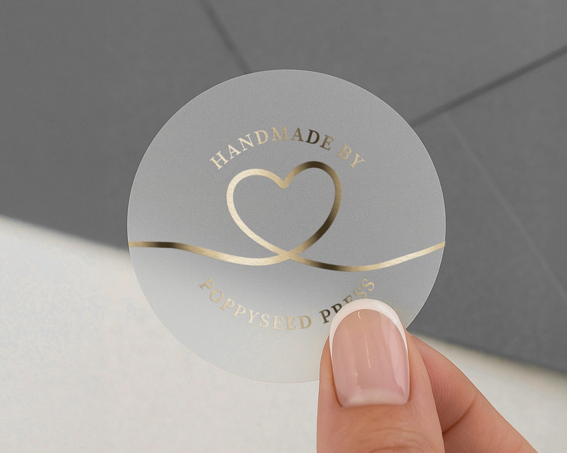 Handmade By Stickers, Business Logo Stickers, Custom Packaging Stickers, Gold Foil Stickers, Small Business Labels