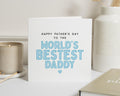 Fathers Day Card for Daddy, Worlds Bestest Daddy Card, Fathers Day Card from Kids, Cute Fathers Day Card, Fathers Day Card for Him