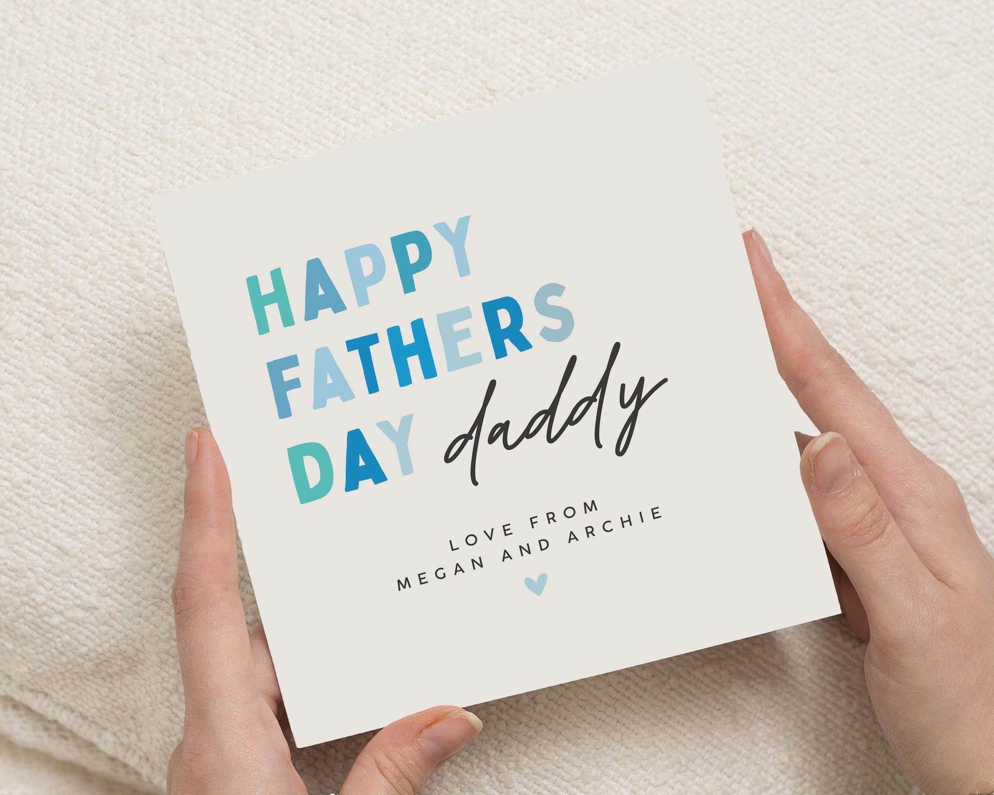 Fathers Day Card for Daddy, Personalised Fathers Day Card, Fathers Day Card from Kids, Fathers Day Card from Daughter, Cute Card for Dad