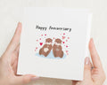 Anniversary Card, Cute Otter Anniversary Card, Anniversary Card for Him, Anniversary Card for Her, Romantic Card, Cute Animal Card