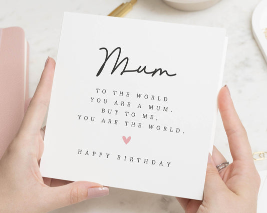 Birthday Card for Mum, Mum Birthday Card, Birthday Card for Her, Personalised Mum Card, Simple Birthday Card, Mum Card