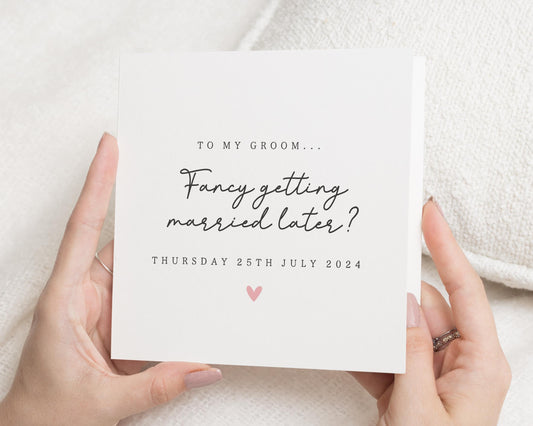 Wedding Card for Groom, To My Groom Card, Wedding Day Card, Fancy Getting Married Later, Personalised Wedding Card for Him