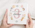 3rd Birthday Card for Girl, Personalised Animal Birthday Card, Birthday Card for Daughter, Cute Woodland Birthday Card, Kids Birthday Card