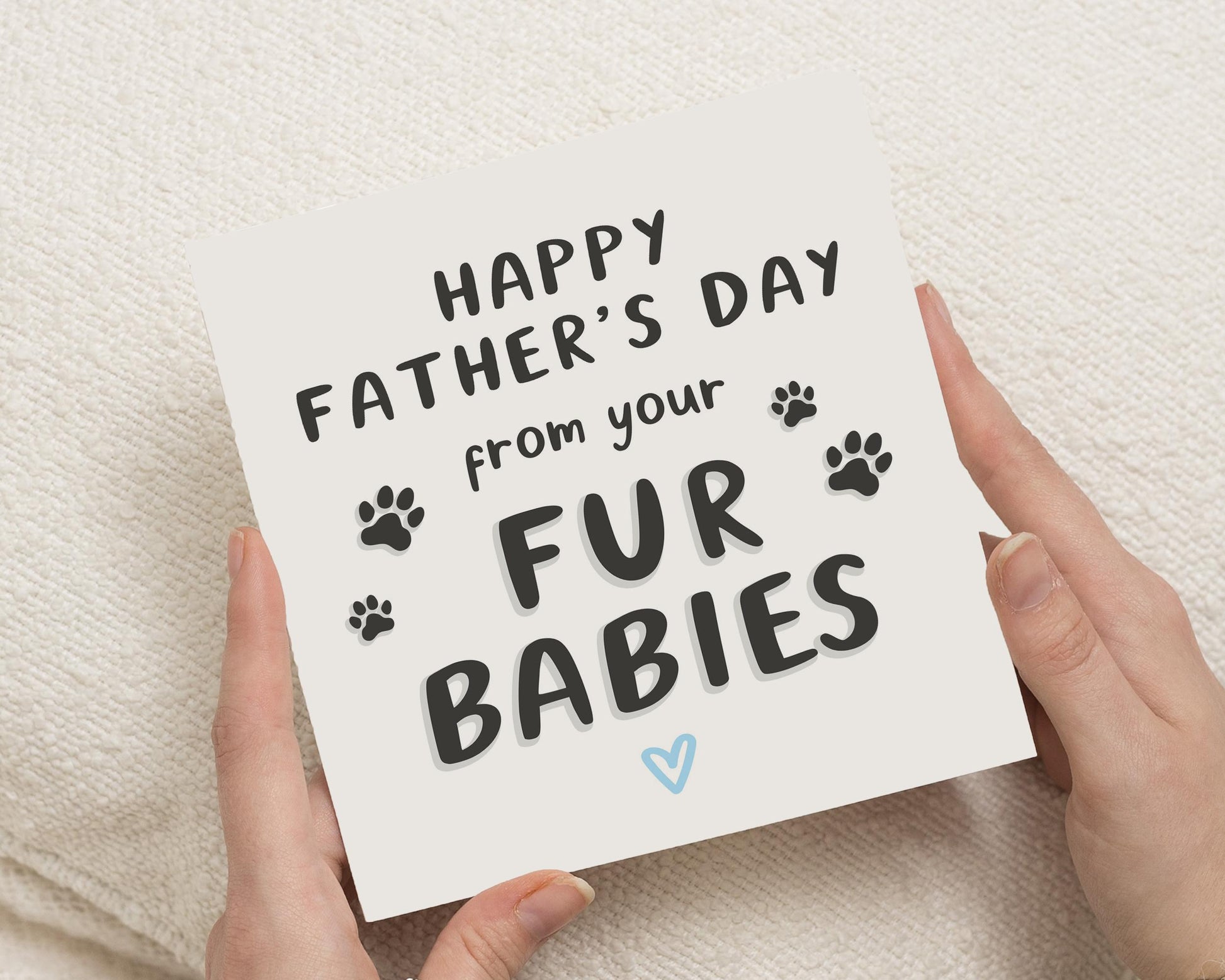 Fathers Day Card from the Dog, Fathers Day Card from the Cat, Fathers Day Card for Him, Cute Fathers Day Card, Fur Babies Card