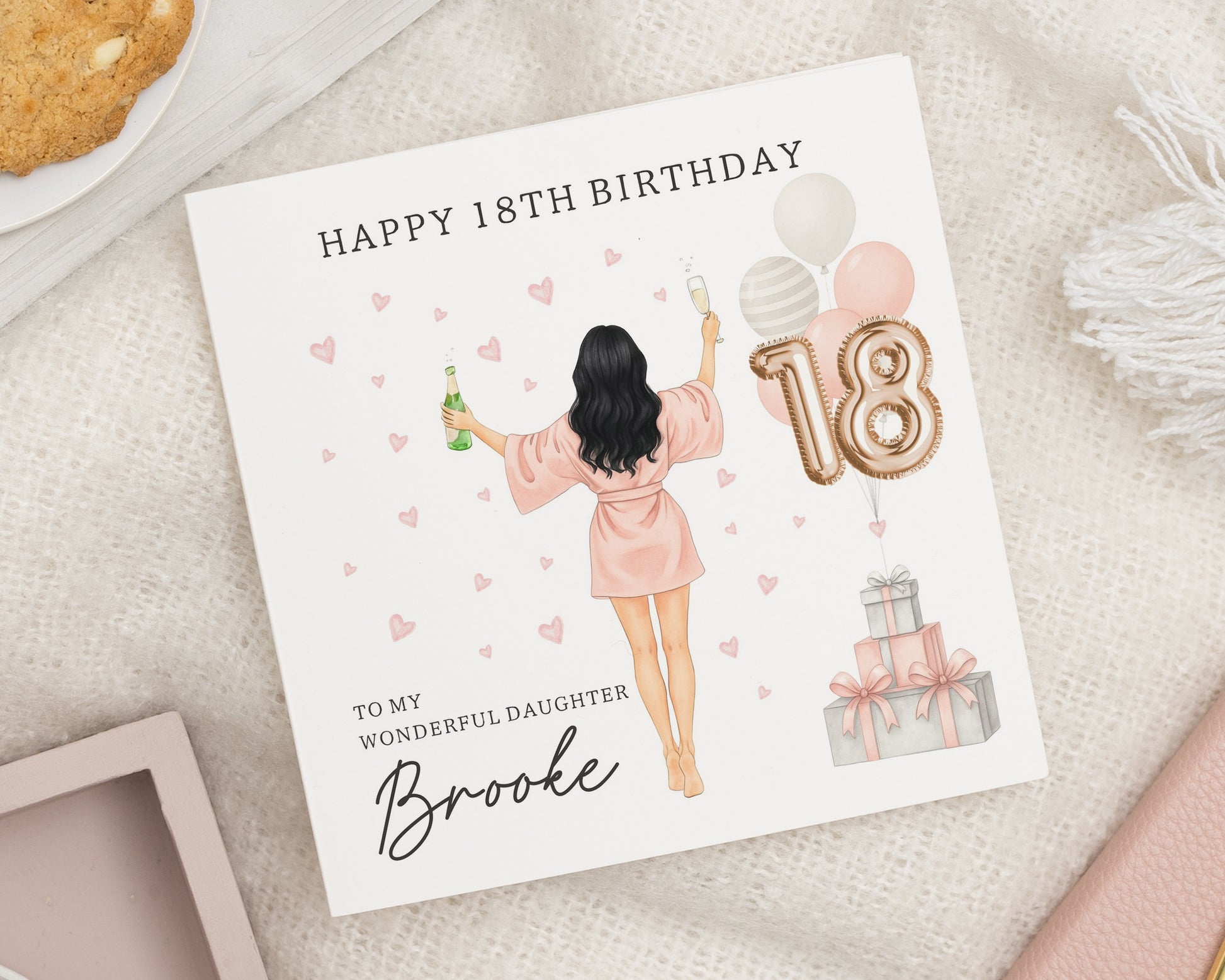 18th Birthday Card for Daughter, Personalised Birthday Card, Birthday Card for Her, Daughter Birthday Card, 18th Birthday Gift