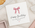Birthday Card for Daughter, Special Daughter Birthday Card, Personalised Birthday Card, Pink Bow Birthday Card, Birthday Card for Girl