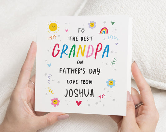Fathers Day Card for Grandpa, Grandpa Fathers Day Card, Fathers Day Card from Grandchild, Personalised Fathers Day Card, Cute Card for Him