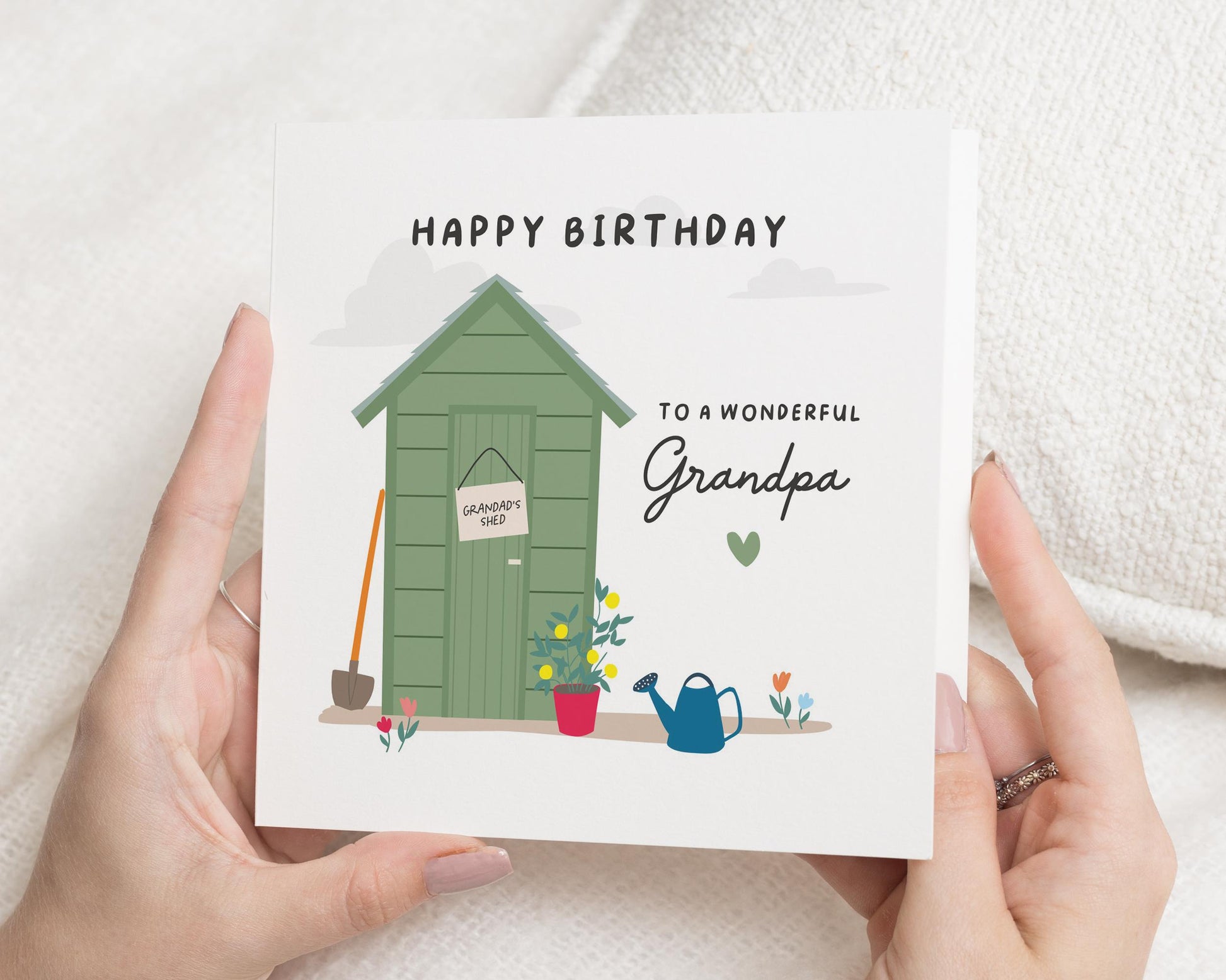 Birthday Card for Grandpa, Grandad Birthday Card, Birthday Card for Him, Garden Shed Birthday Card, Cute Birthday Card for Grandad