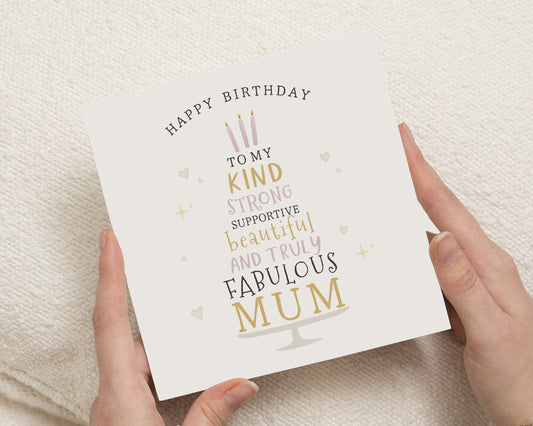 Birthday Card for Mum, Happy Birthday Mum Card, Birthday Card for Her, Mum Birthday Card, Personalised Birthday Card for Mum