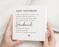 Anniversary Card for Husband, Husband Anniversary Card, Romantic Anniversary Card, Poem Card for Him, Husband Card