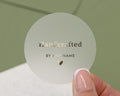 Handcrafted By Any Name Sticker, Personalised Business Sticker, Gold Foil Label, Custom Packaging Sticker, Small Business Sticker