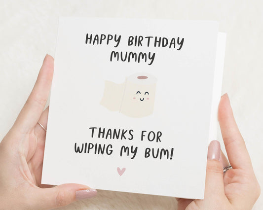 Birthday Card for Mummy, Funny Birthday Card for Mum, Cute Birthday Card, Birthday Card from Kids, Toilet Paper Birthday Card
