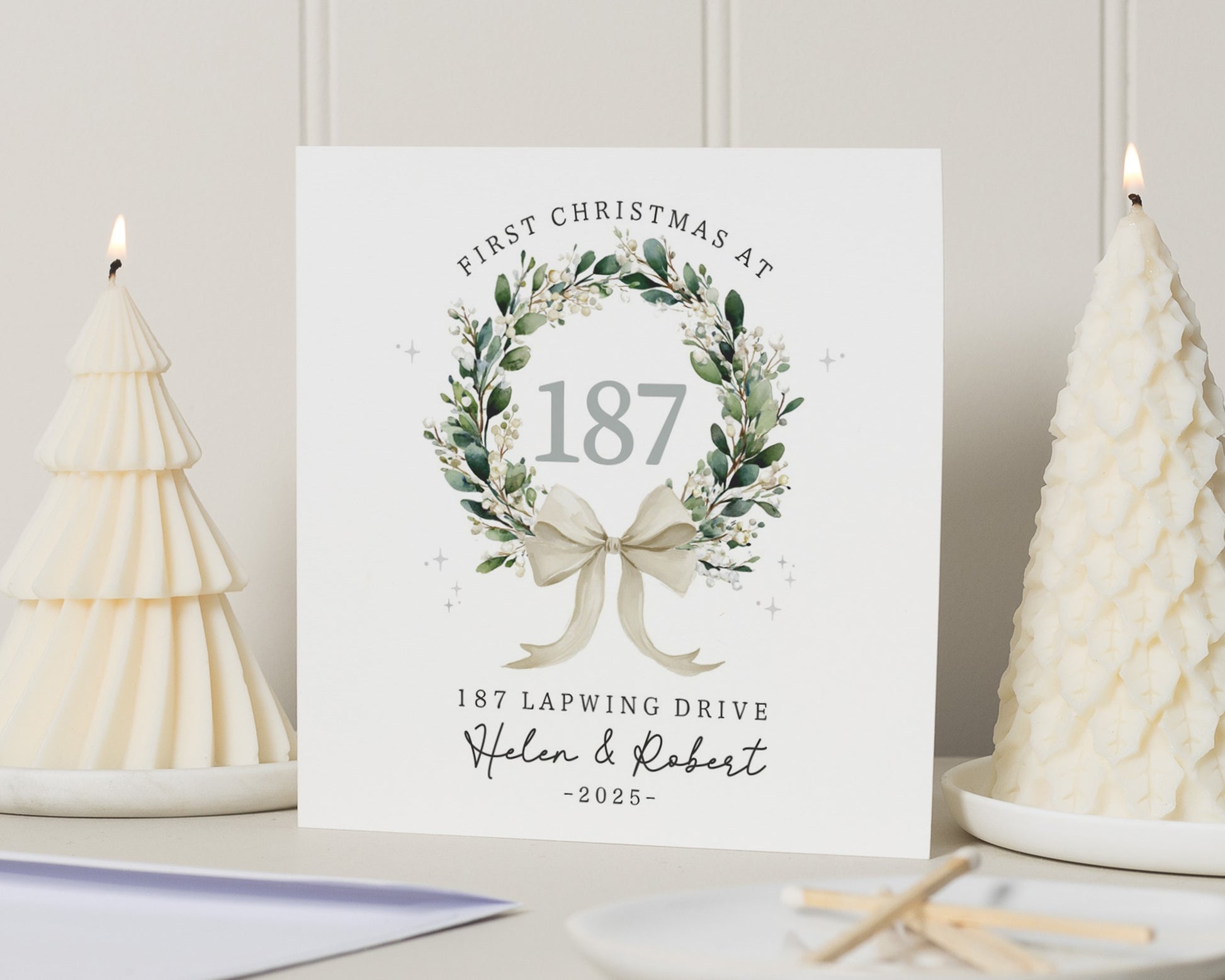 First Christmas At New Home Card, Personalised Christmas Card, New Home Christmas Card, Couple Christmas Card, Housewarming Card