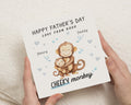 Fathers Day Card from Child, Cheeky Monkey Fathers Day Card, Personalised Daddy Card, Cute Animal Card for Dad