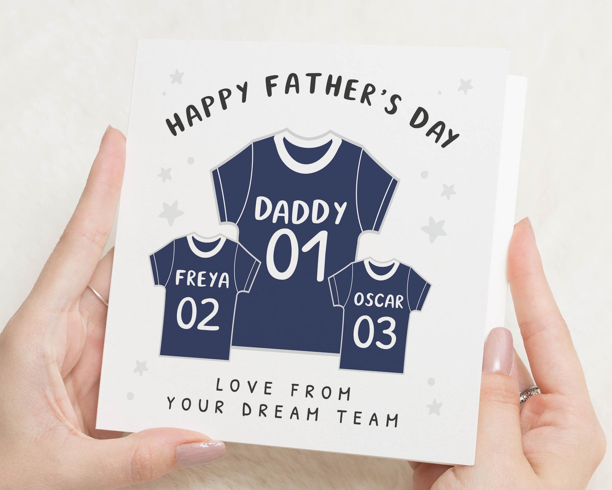 Fathers Day Card from Kids, Personalised Fathers Day Card, Daddy Card, Fathers Day Card for Dad, Cute Fathers Day Card