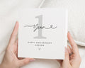 1st Anniversary Card, Personalised Anniversary Card, Anniversary Card for Him, Anniversary Card for Her, One Year Anniversary Card