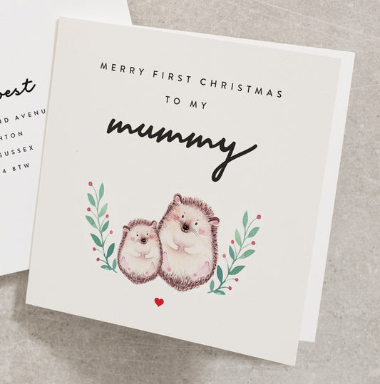 First Christmas As My Mummy, Mummy's 1st Christmas Card From Baby, Mum First Christmas, Cute Newborn Christmas Card For New Mum CC495