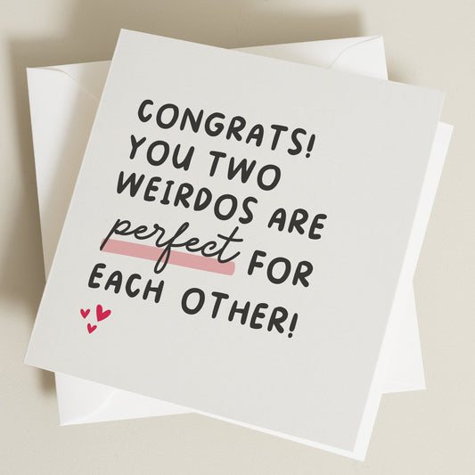Congratulations On Your Engagement Card, Cute Engagement Card For Friends, To The Happy Couple On Your Engagement, Congrats You're Engaged