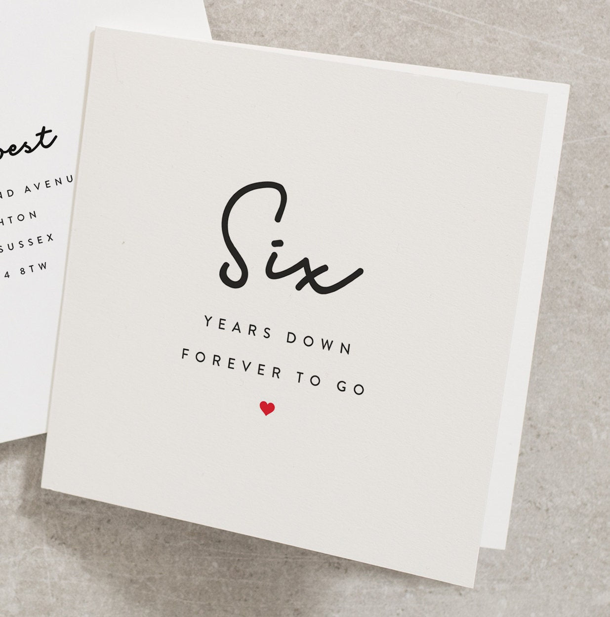 Husband 6th Anniversary Card