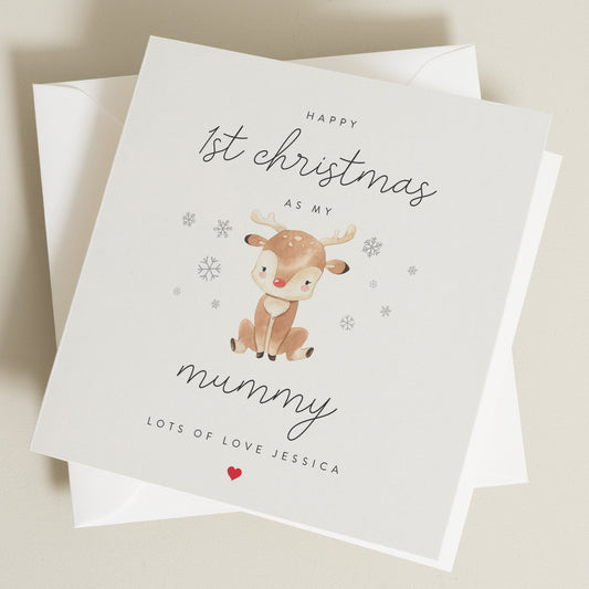 First Christmas As My Mummy, Mummy's 1st Christmas Card From Baby, Mum First Christmas, Cute Newborn Christmas Card For New Mum, Xmas Gift