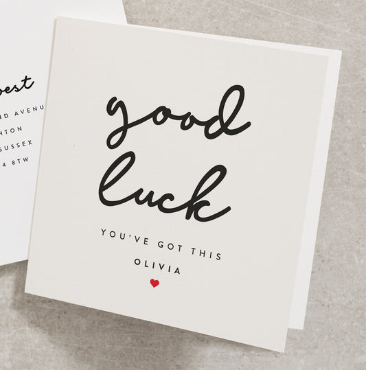 Good Luck You've Got This Card, Personalised Best of Luck Card, So Proud of You Good Luck Card, Best of Luck On Your New Adventure GL006