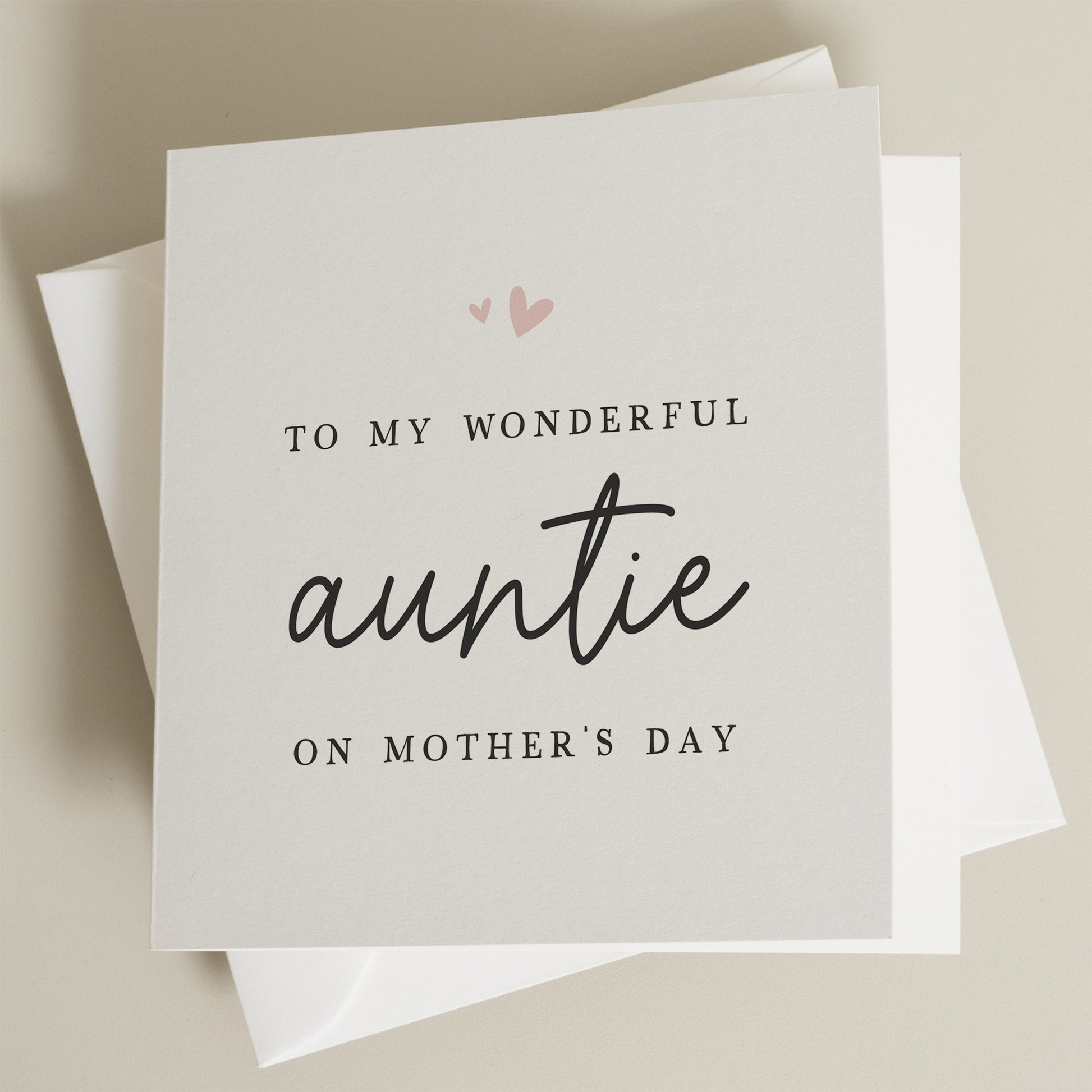 Auntie Mothers Day Card, Mother's Day Gift For Auntie, Card For Her, To My Wonderful Auntie On Mothers Day Card, Cute Mothers Day Card